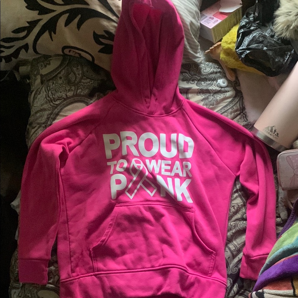 Victory Bright Pink Breast Cancer Hoodie